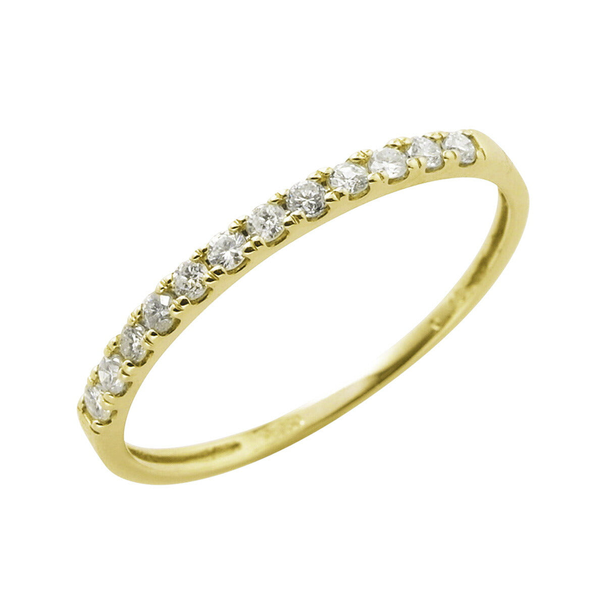 18金 イエローゴールド ダイヤモンド リング 指輪 9号 0.15カラット 0.15ct YG80960309