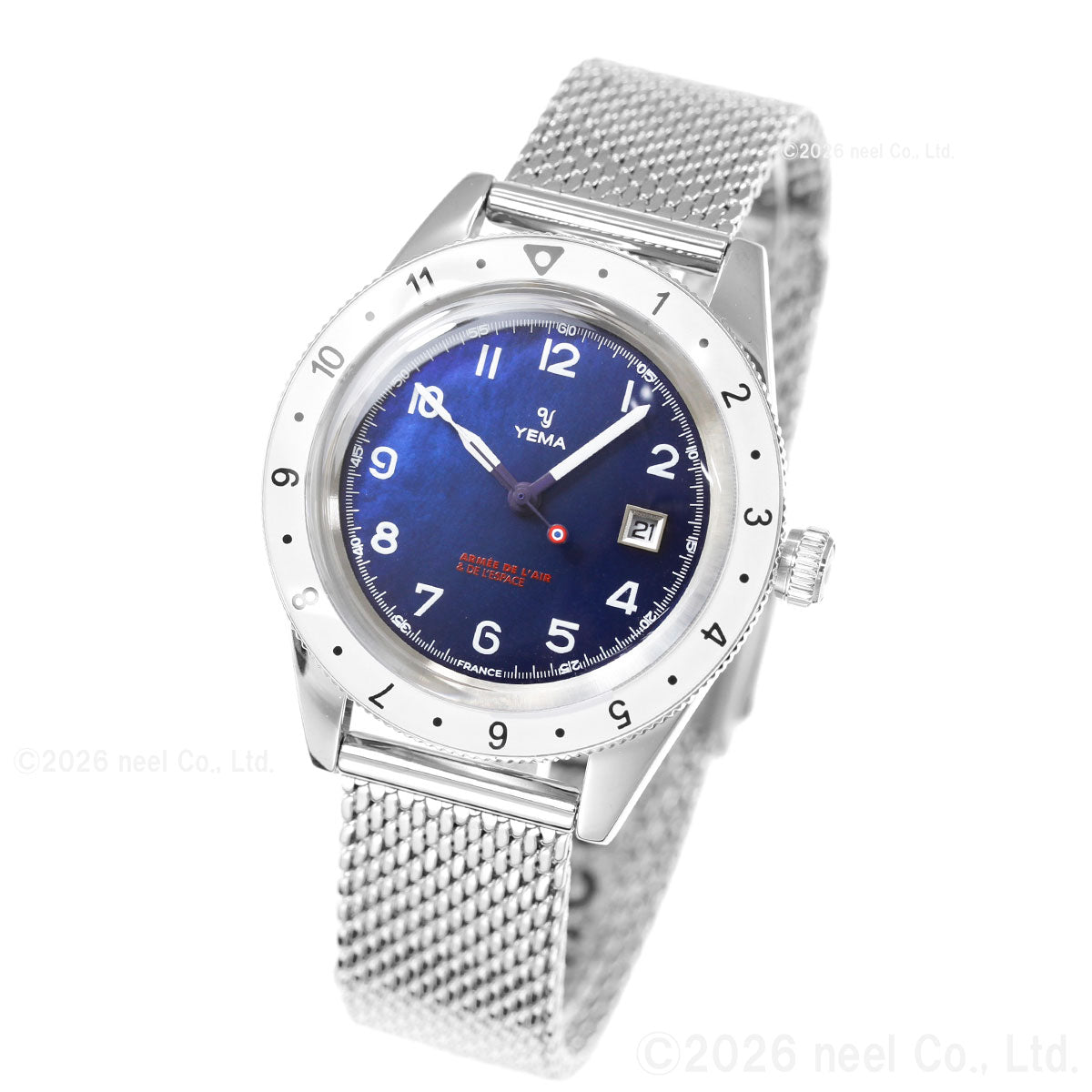 イエマ YEMA フライグラフ フランス航空宇宙軍 UTC Flygraf French Air & Space Force UTC Femme 腕時計 レディース 替えバンド付属 YMHF1578AA-GM【60回分割手数料無料！】