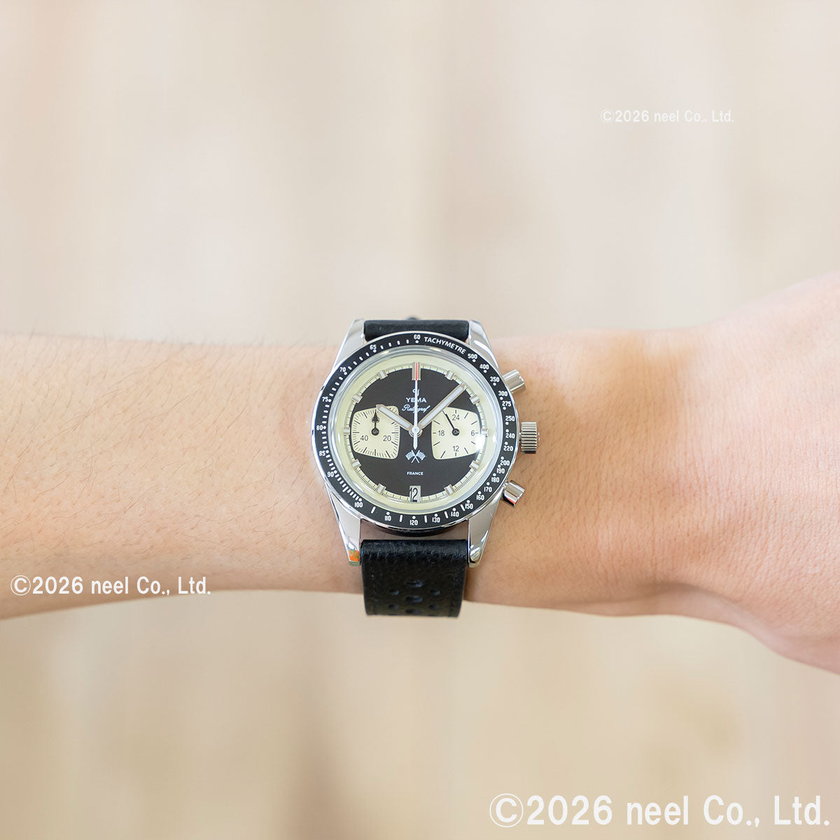 イエマ YEMA ラリーグラフ メカクォーツ リバースパンダ Rallygraf Meca-Quartz Reverse Panda 腕時計 クロノグラフ メンズ YMHF1580-AA【60回分割手数料無料！】
