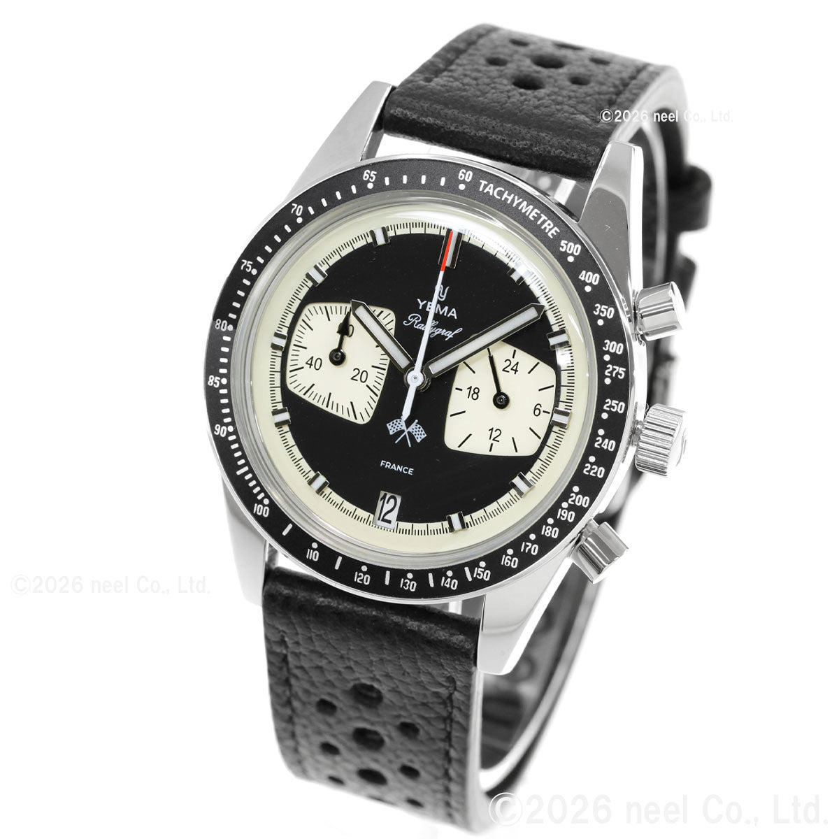 イエマ YEMA ラリーグラフ メカクォーツ リバースパンダ Rallygraf Meca-Quartz Reverse Panda 腕時計 クロノグラフ メンズ YMHF1580-AA【60回分割手数料無料！】
