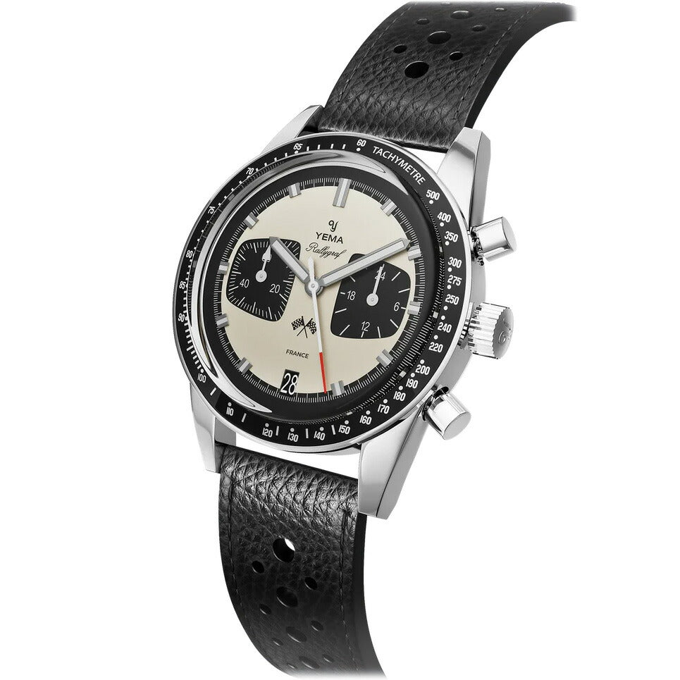 イエマ YEMA ラリーグラフ メカクォーツ パンダ Rallygraf Meca-Quartz Panda 腕時計 クロノグラフ メンズ YMHF1580-BA【60回分割手数料無料！】