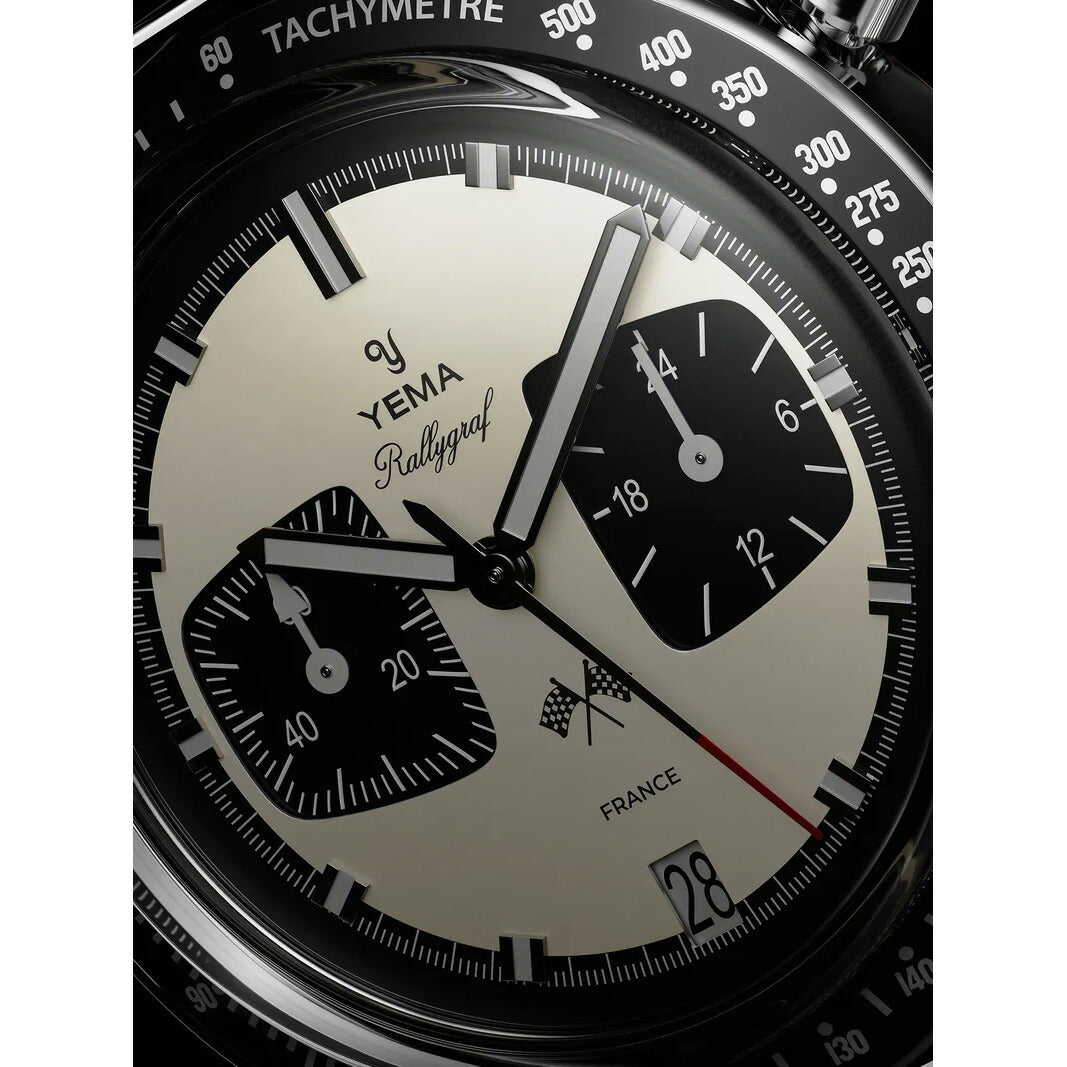 イエマ YEMA ラリーグラフ メカクォーツ パンダ Rallygraf Meca-Quartz Panda 腕時計 クロノグラフ メンズ YMHF1580-BA【60回分割手数料無料！】