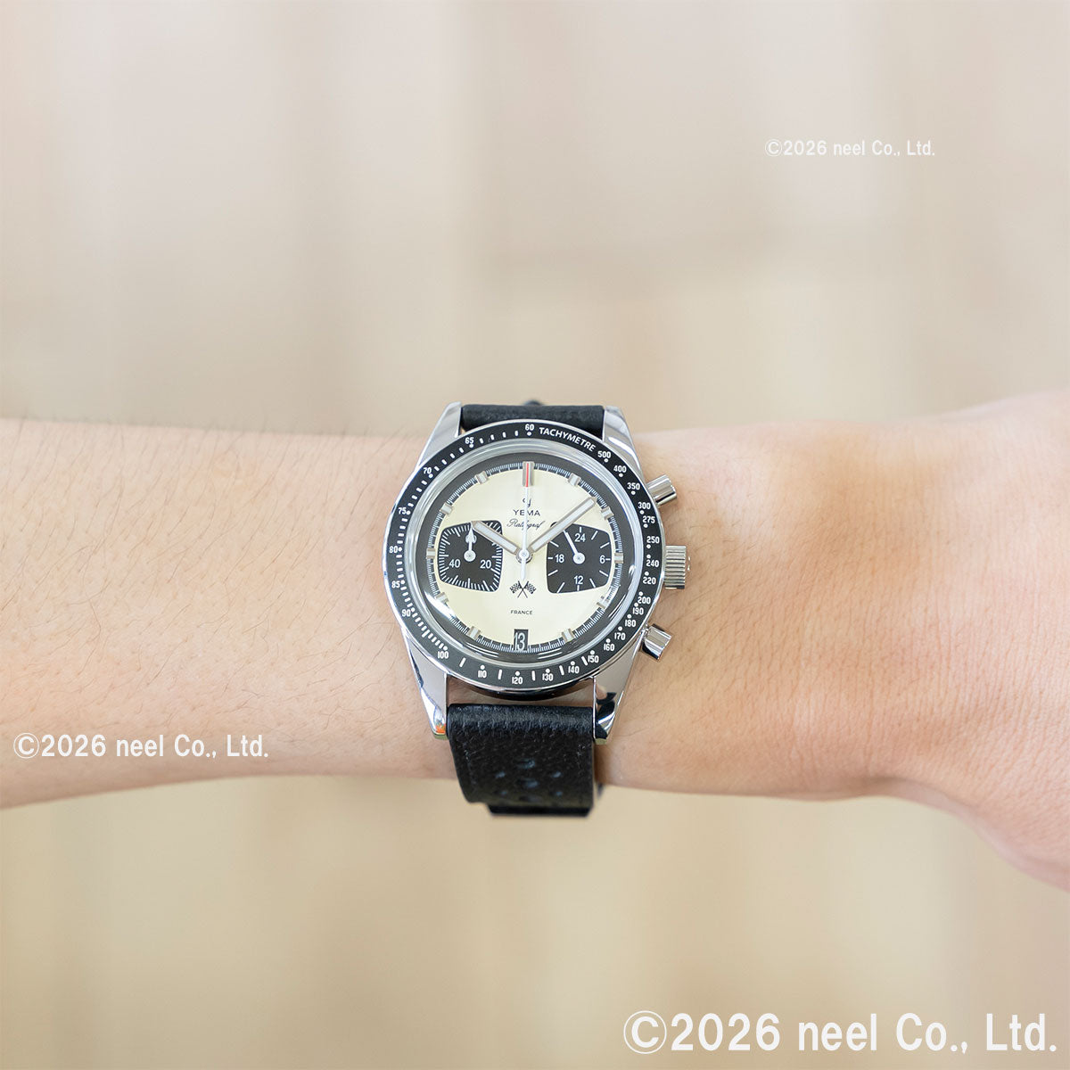イエマ YEMA ラリーグラフ メカクォーツ パンダ Rallygraf Meca-Quartz Panda 腕時計 クロノグラフ メンズ YMHF1580-BA【60回分割手数料無料！】