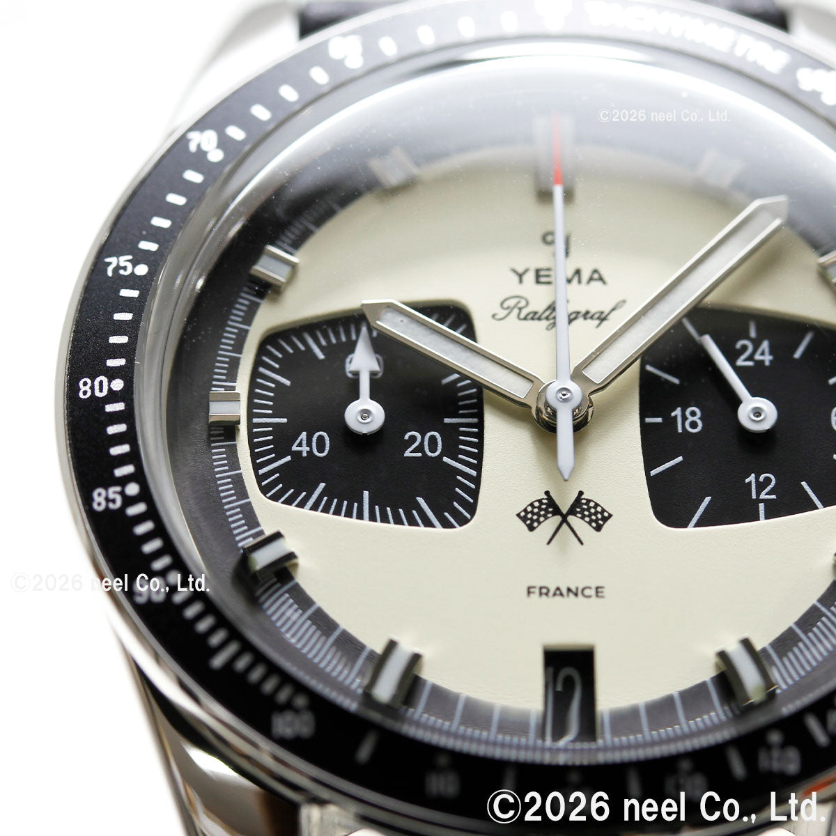 イエマ YEMA ラリーグラフ メカクォーツ パンダ Rallygraf Meca-Quartz Panda 腕時計 クロノグラフ メンズ YMHF1580-BA【60回分割手数料無料！】