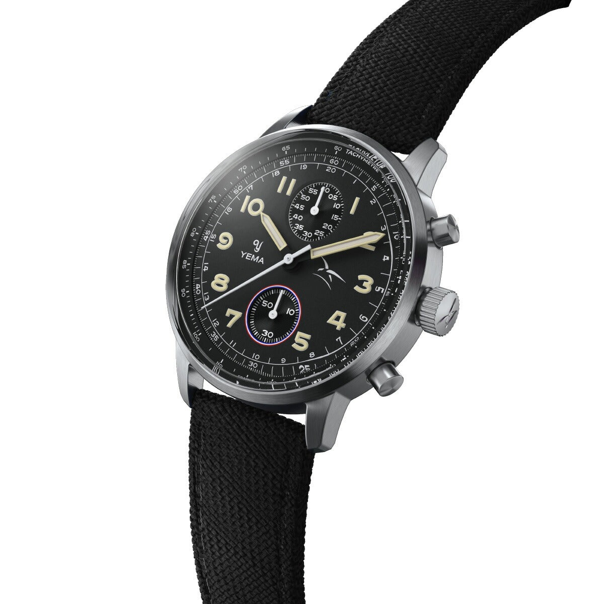 イエマ YEMA フライグラフ FAF クォーツ フランス空軍モデル ブラック 腕時計 メンズ クロノグラフ YMHF1582AA-AA