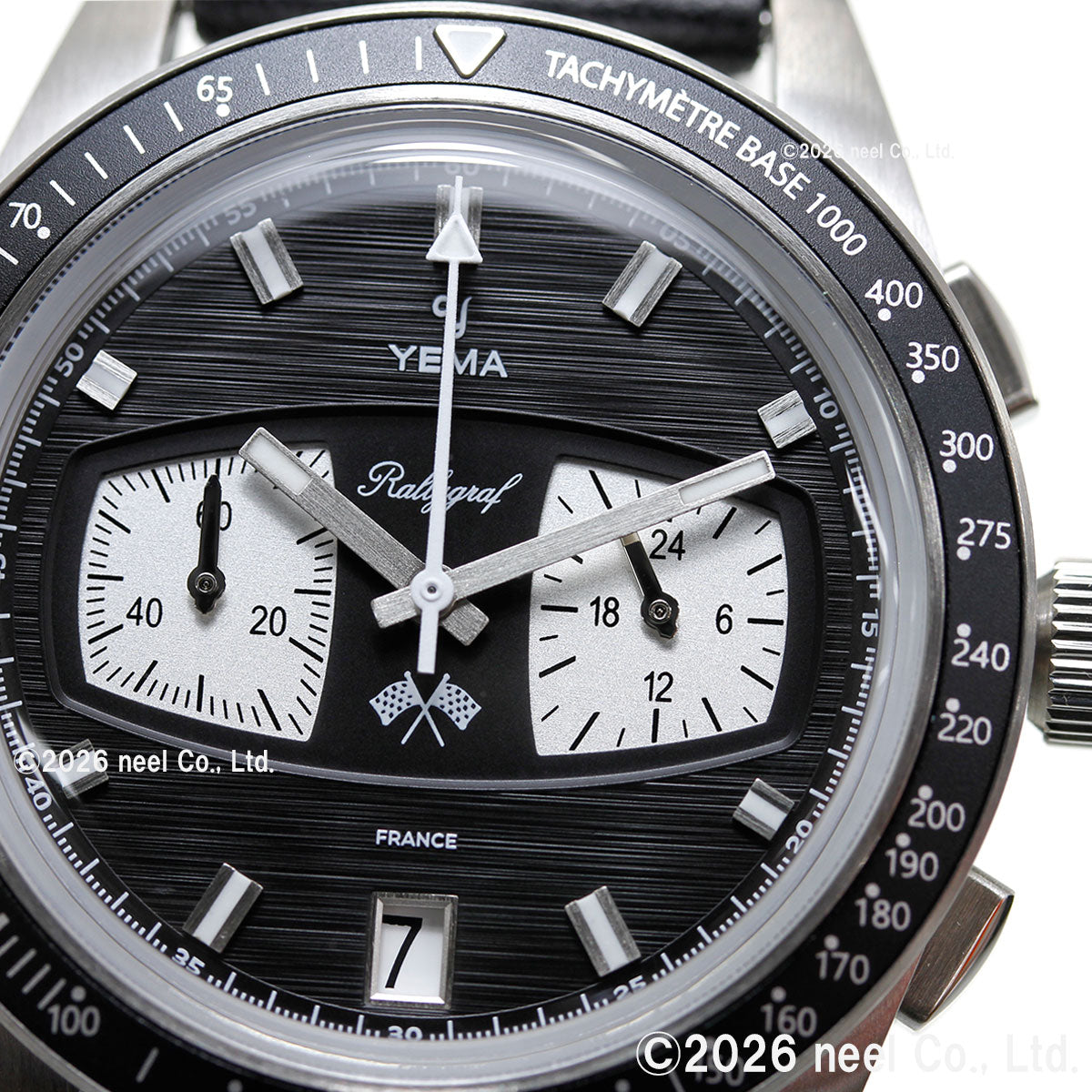 イエマ YEMA ラリーグラフ メカクォーツ2 リバースパンダ Rallygraf Meca-Quartz II Reverse Panda 腕時計 クロノグラフ メンズ YMHF1584-AA【60回分割手数料無料！】