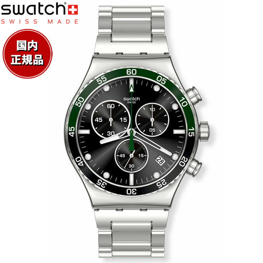 swatch スウォッチ 腕時計 メンズ アイロニー IRONY DARK GREEN IRONY クロノグラフ YVS506G