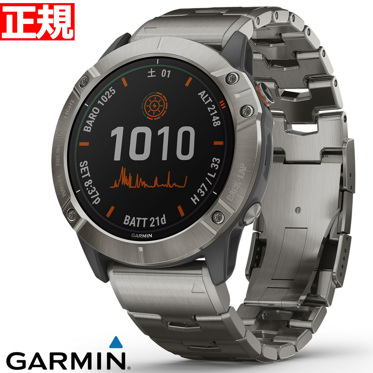【特価販売！】ガーミン GARMIN fenix 6X Pro Dual Power Ti Gray Titanium band フェニックス 6X マルチスポーツ GPS スマートウォッチ ウェアラブル 腕時計 010-02157-5A