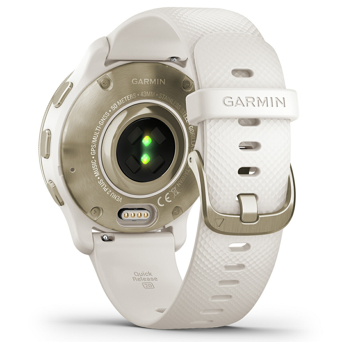 ガーミン GARMIN Venu 2 Plus ヴェニュー 2 プラス GPS フィットネス ライフログ スマートウォッチ 腕時計 メンズ レディース Ivory/Cream Gold 010-02496-42