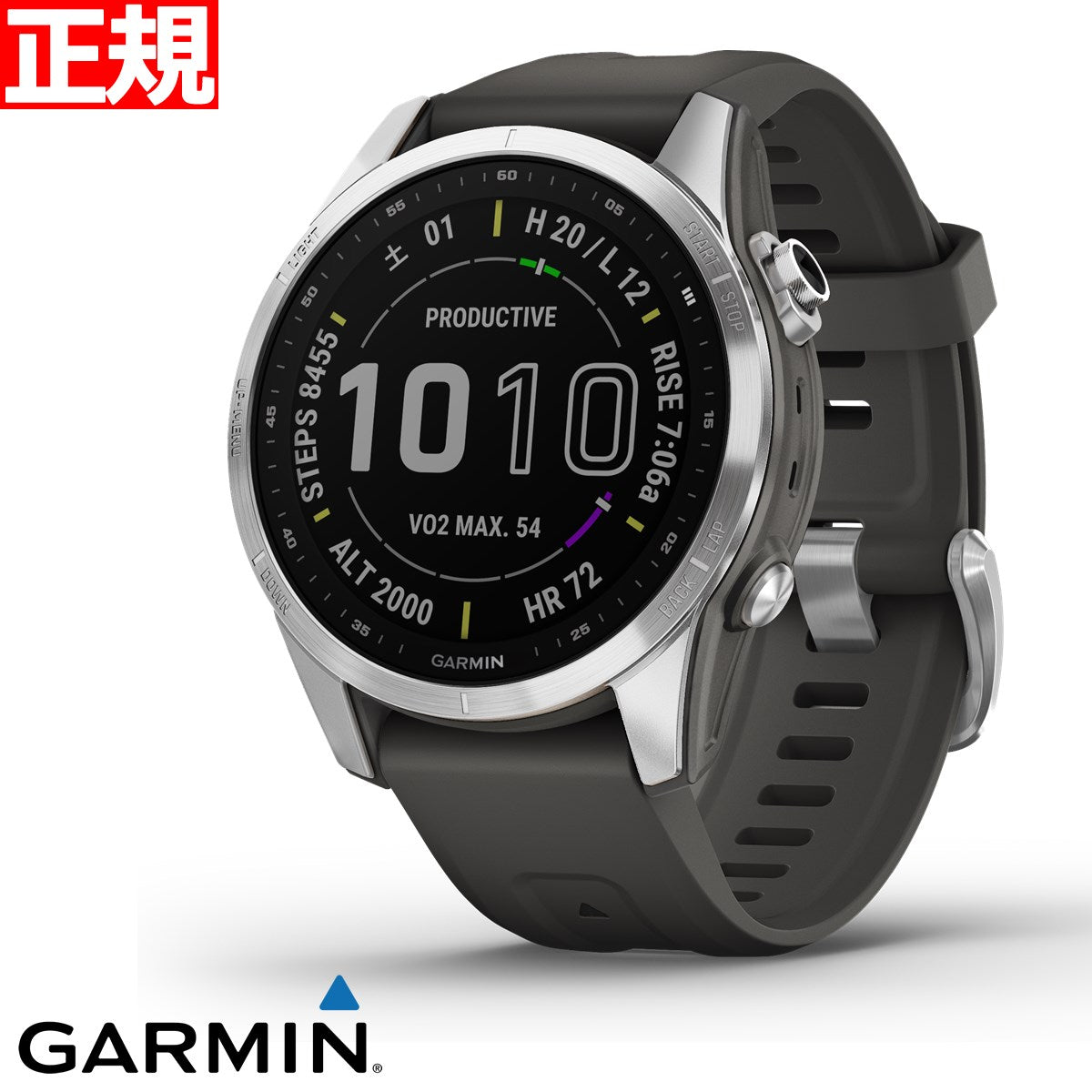 【24回分割手数料無料！】ガーミン GARMIN fenix 7S Silver Graphite フェニックス 7S マルチスポーツ GPS スマートウォッチ ウェアラブル 腕時計 010-02539-04