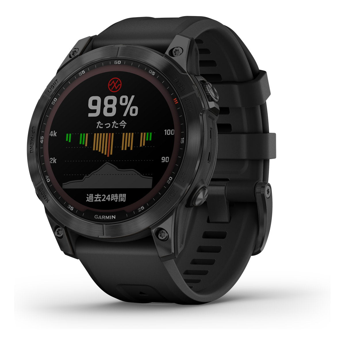 【24回分割手数料無料！】ガーミン GARMIN fenix 7 Sapphire Dual Power Ti Black DLC フェニックス 7  マルチスポーツ GPSウォッチ ソーラー充電対応 腕時計 チタン サファイア ブラック 010-02540-46