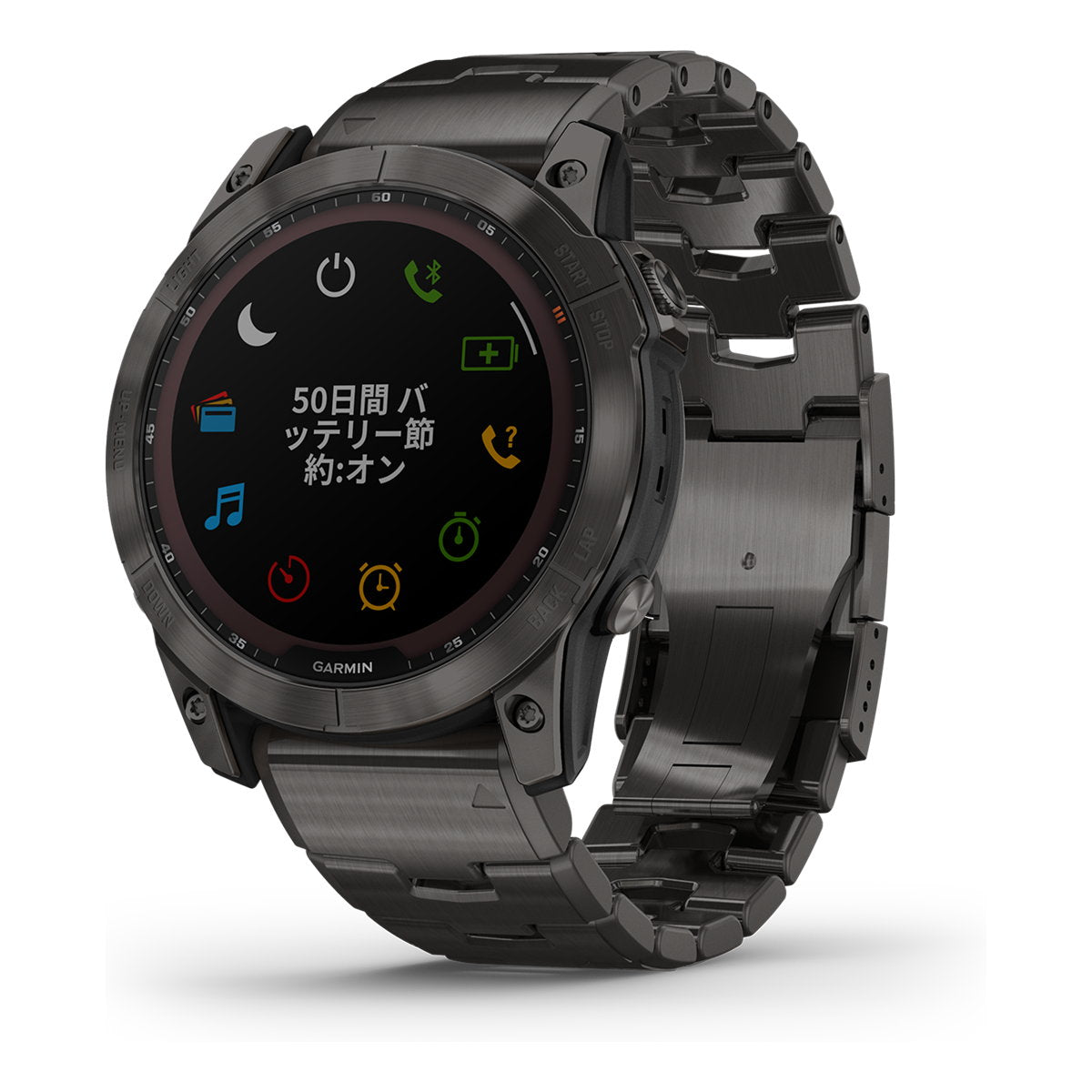 ガーミン GARMIN fenix 7X Sapphire Dual Power Ti Carbon Gray DLC