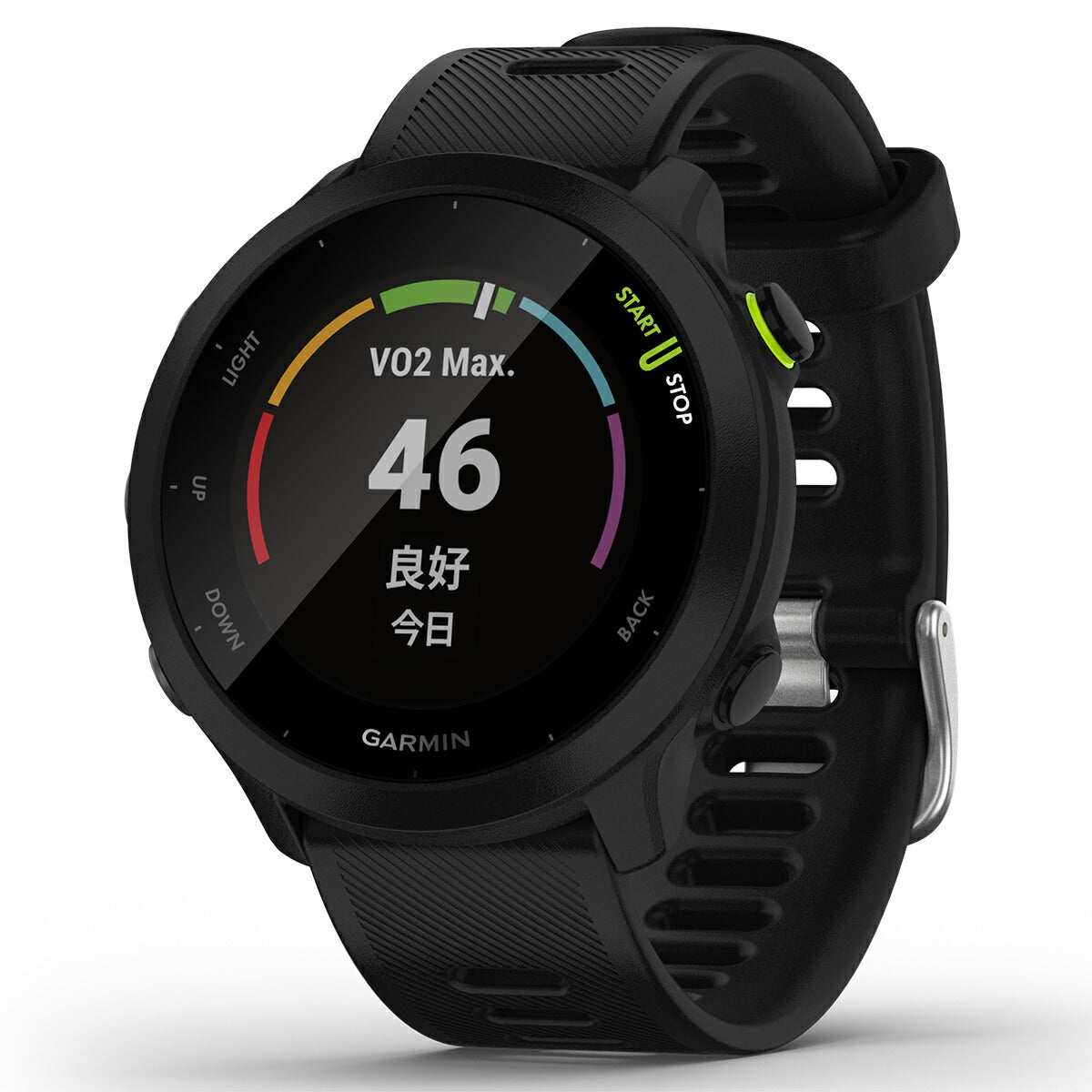 GPSランニングウォッチ ガーミン GARMIN ForeAthlete 55 Black （010-02562-40） スマートウォッチ マラソン 水泳 トレッドミルラン ピラティス ヨガ 心拍計 加速度計 睡眠計 健康管理