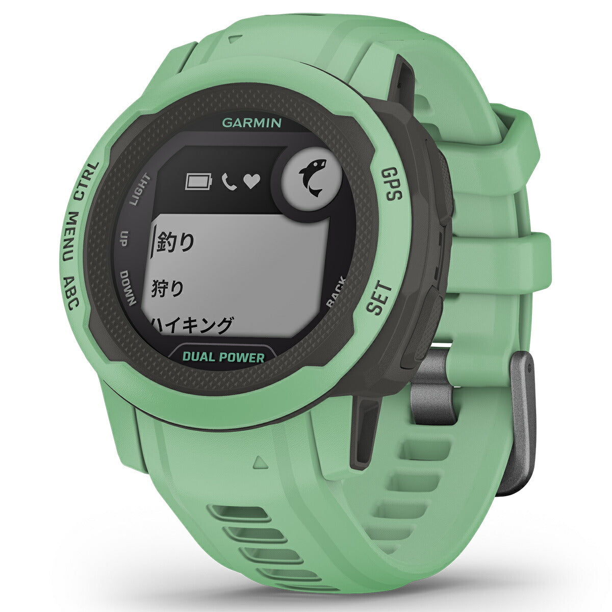 GARMIN（ガーミン） 010-02564-42 Instinct 2S Dual Power Neo Tropic Suica対応 タフネスアウトドア GPS ウォッチ 腕時計 メンズ レディース 日本正規品