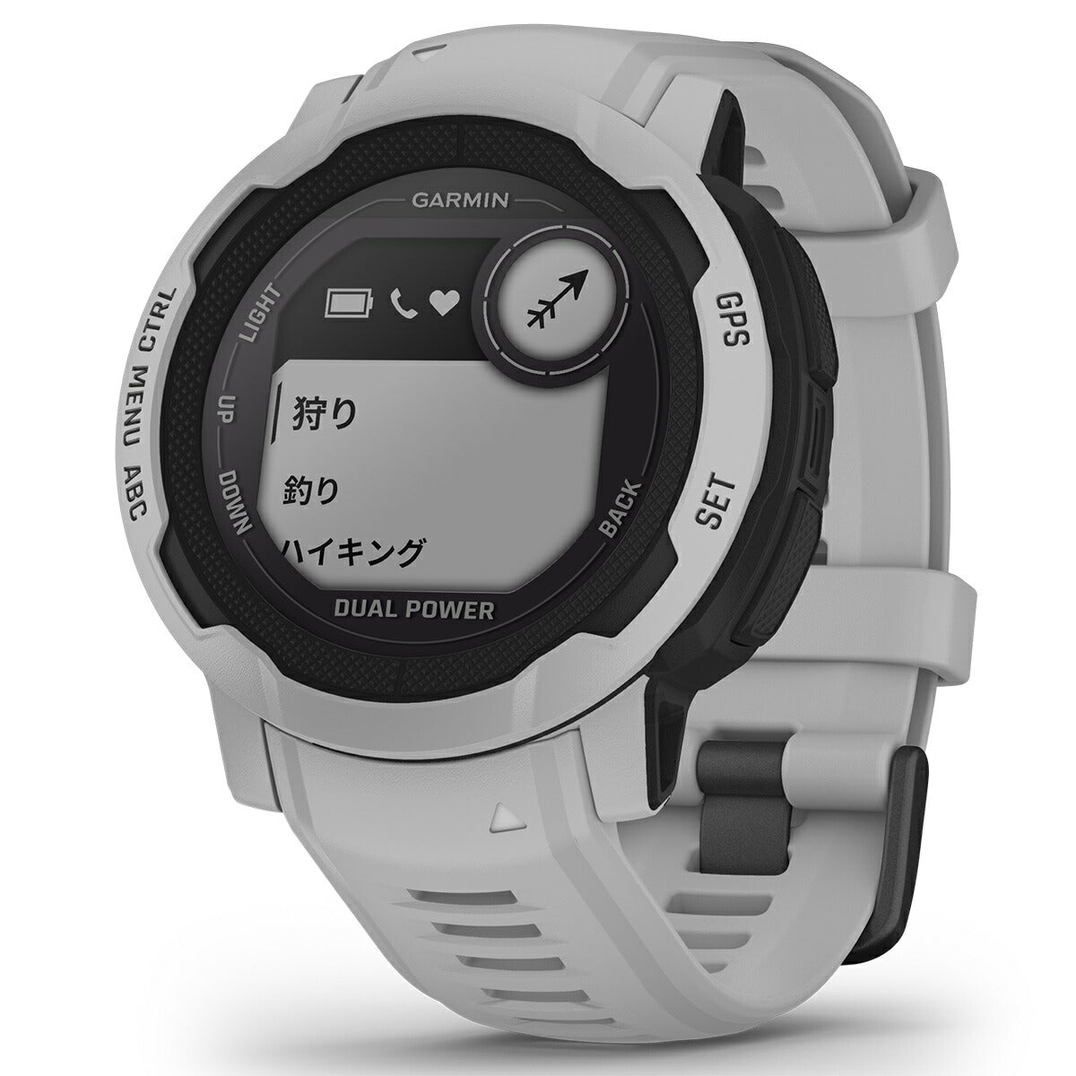 ガーミン GARMIN Instinct 2 Dual Power インスティンクト2 デュアルパワー GPS スマートウォッチ アウトドア 腕時計 メンズ レディース Mist Gray 010-02627-41