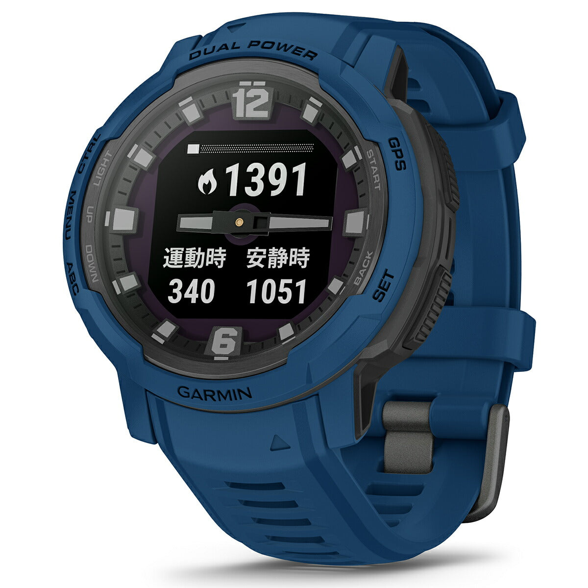 【24回分割手数料無料！】ガーミン GARMIN Instinct Crossover インスティンクト クロスオーバー デュアルパワー 010-02730-42 Dual Power Tidal Blue GPS スマートウォッチ アウトドア 腕時計