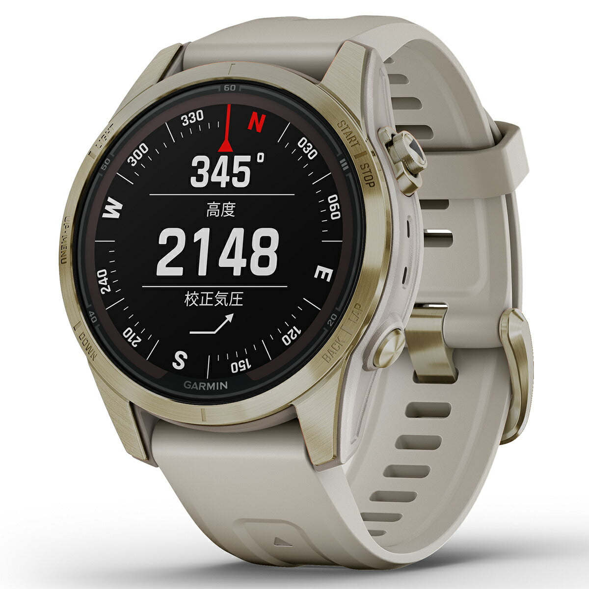 ガーミン GARMIN fenix 7S Pro Sapphire Dual Power フェニックス 7S プロ サファイヤ デュアルパワー  010-02776-62 Soft Gold / Light Sand GPS ソーラー スマートウォッチ【2023 新作】