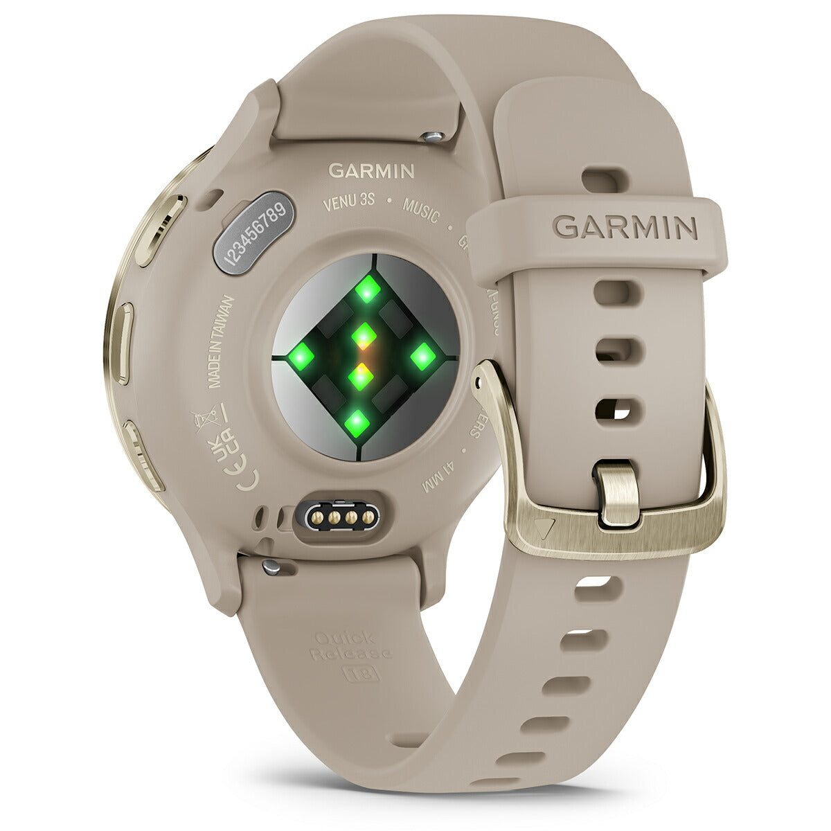【24回分割手数料無料！】ガーミン GARMIN Venu 3S ヴェニュー 3S GPS スマートウォッチ ライフログ フィットネス 腕時計 レディース 010-02785-42 French Gray/Cream Gold