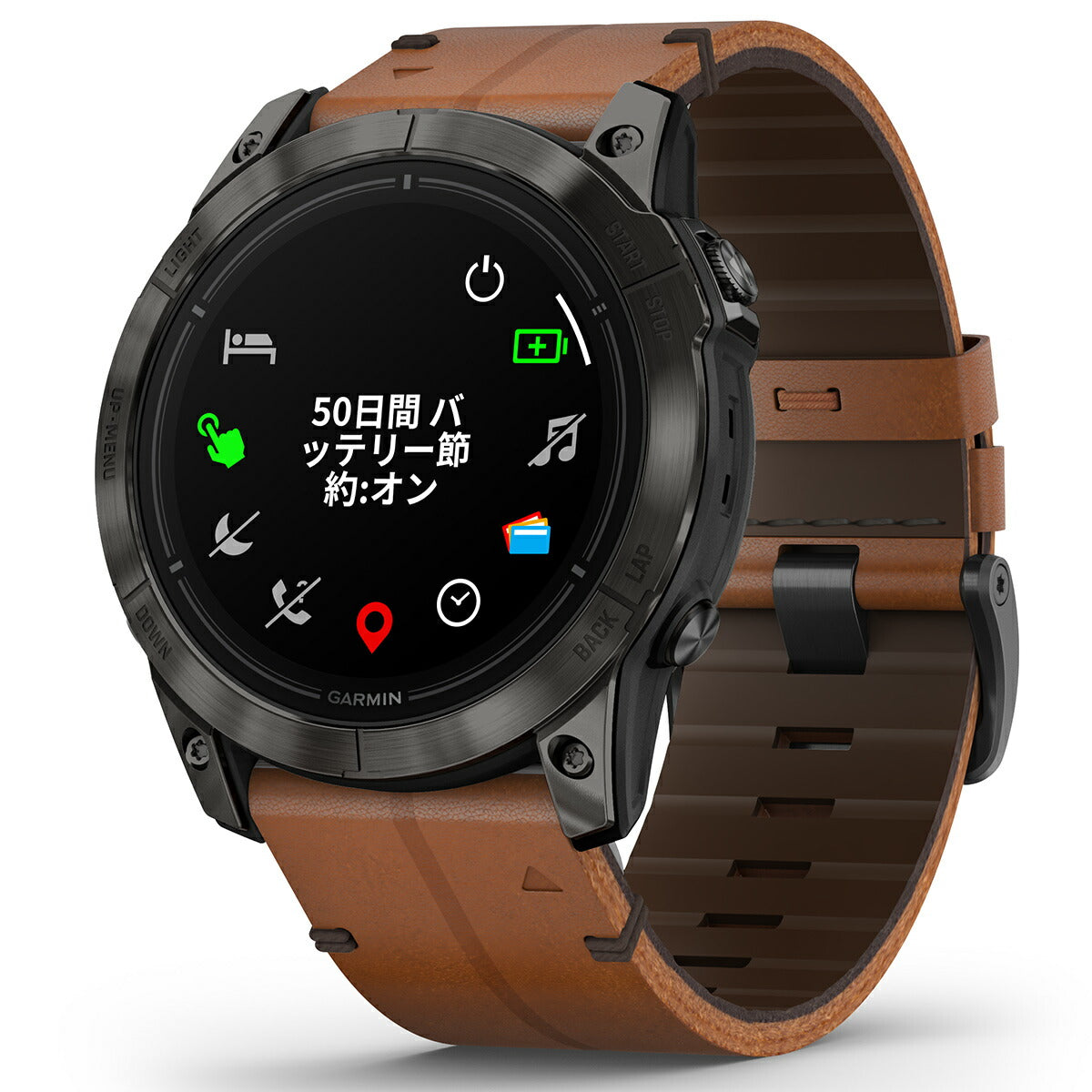 タイムセールGARMINスマートウォッチepixSteel/Graphite - 時計