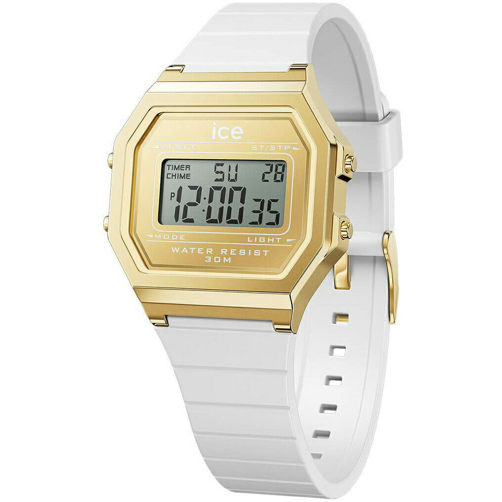 アイスウォッチ ICE-WATCH デジタル 腕時計 メンズ レディース アイスデジット レトロ ICE digit retro ホワイトゴールド スモール 022049