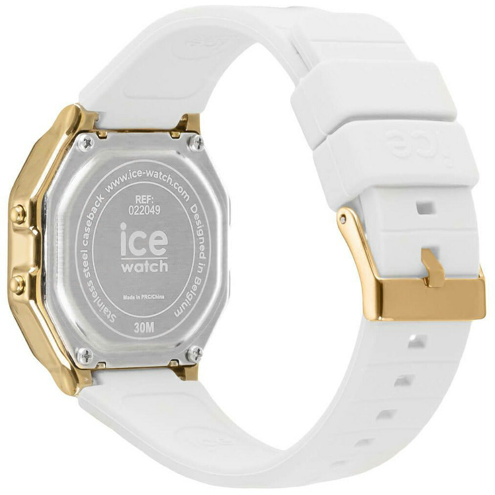 アイスウォッチ ICE-WATCH デジタル 腕時計 メンズ レディース アイスデジット レトロ ICE digit retro ホワイトゴールド スモール 022049