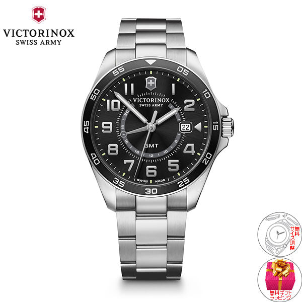 ビクトリノックス 時計 メズ VICTORINOX 腕時計 241930 フィールドフォース クラシック FIELD FORCE Classic GMT ブラック