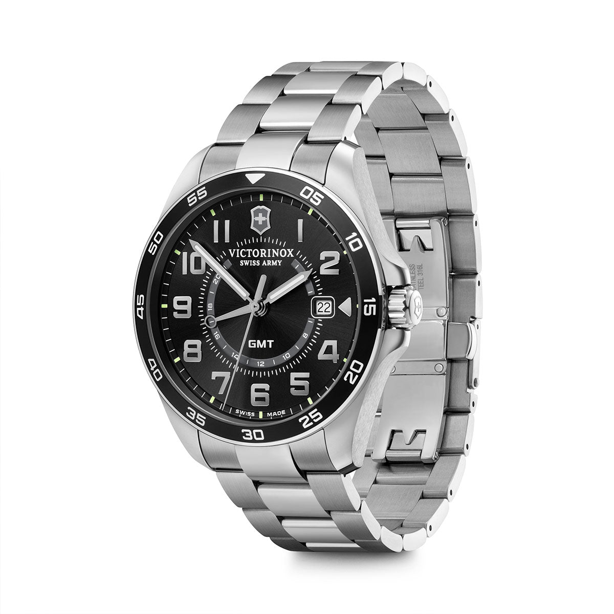 ビクトリノックス 時計 メズ VICTORINOX 腕時計 241930 フィールドフォース クラシック FIELD FORCE Classic GMT ブラック