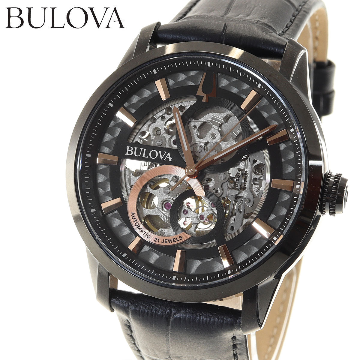 ブローバ BULOVA 腕時計 メンズ 自動巻き メカニカル スケルトン