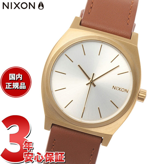 ニクソン NIXON タイムテラー レザー Time Teller Leather 日本限定モデル 腕時計 メンズ レディース ライトゴールド/ホワイトサンレイ A13735168-00