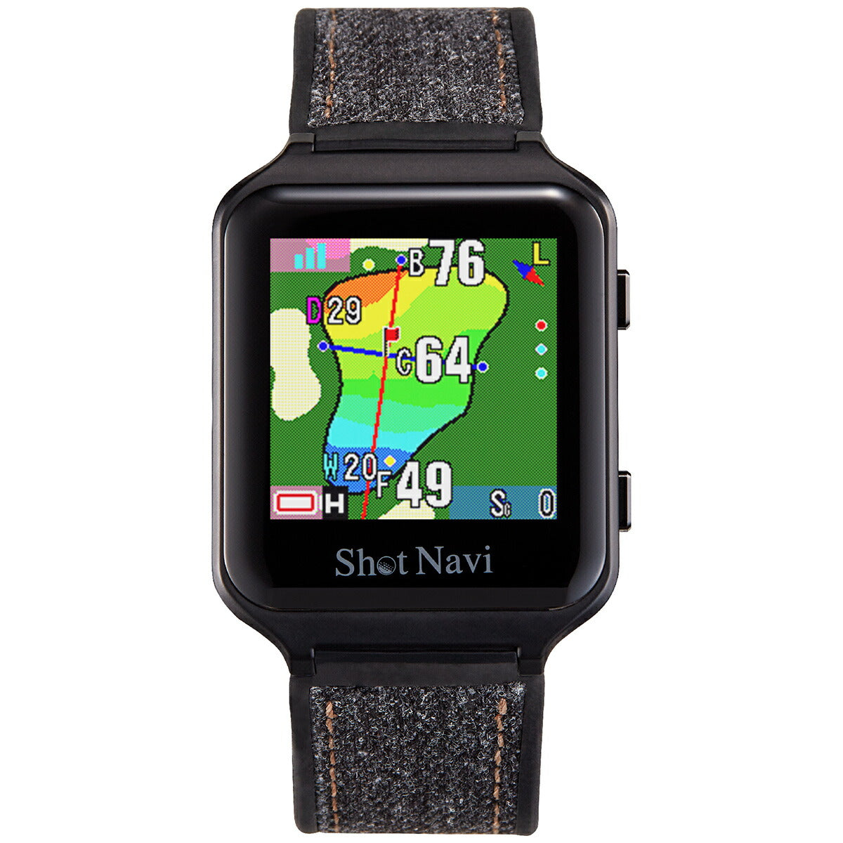 ショットナビ Shot Navi AIR EX エアーEX 腕時計型 GPS ゴルフナビ 距離測定器 距離計測器 ブラック