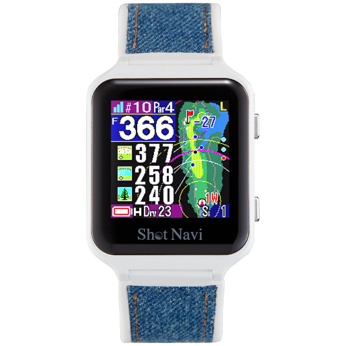 ショットナビ Shot Navi AIR EX エアーEX 腕時計型 GPS ゴルフナビ 距離測定器 距離計測器 ホワイト【2023 新作】