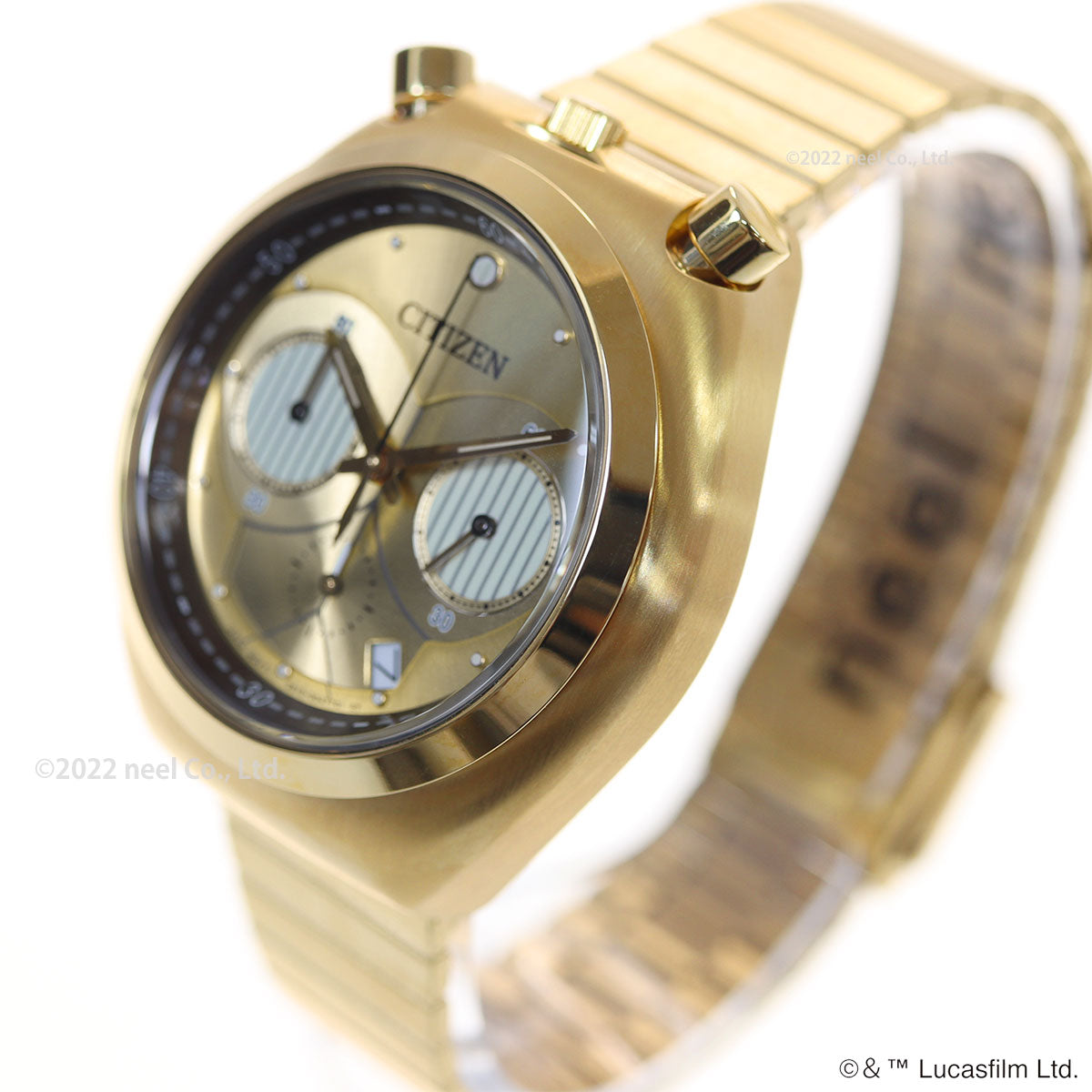 シチズン レコードレーベル ツノクロノ スター・ウォーズ 特定店取扱 限定モデル ｢C-3PO｣ 腕時計 AN3662-51W CITIZEN RECORD LABEL TSUNO CHRONO STAR WARS