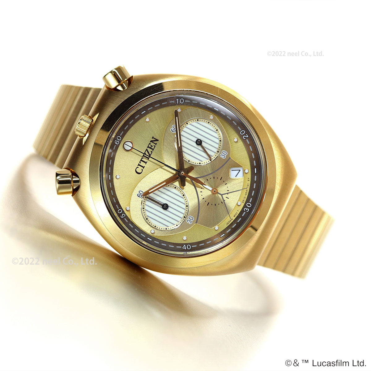 シチズン レコードレーベル ツノクロノ スター・ウォーズ 特定店取扱 限定モデル ｢C-3PO｣ 腕時計 AN3662-51W CITIZEN RECORD LABEL TSUNO CHRONO STAR WARS