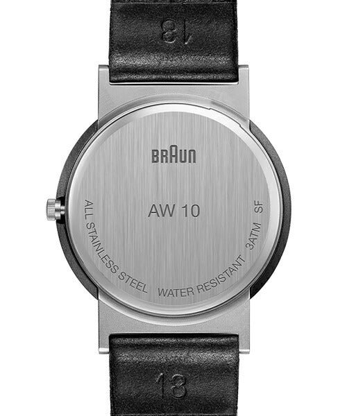 BRAUN ブラウン アナログ 腕時計 AW10 復刻 ドイツ製 ブラック レザー