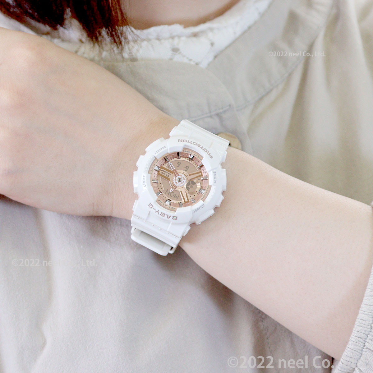 BABY-G カシオ ベビーG レディース 腕時計 ホワイト 白 ピンク アナデジ BA-110X-7A1JF