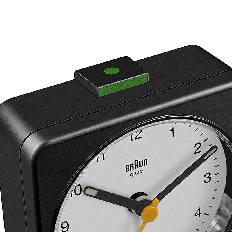 BRAUN ブラウン アラームクロック BC03BW アナログ 目覚まし時計 置時計 Alarm Table Clock 78mm ブラック ホワイト