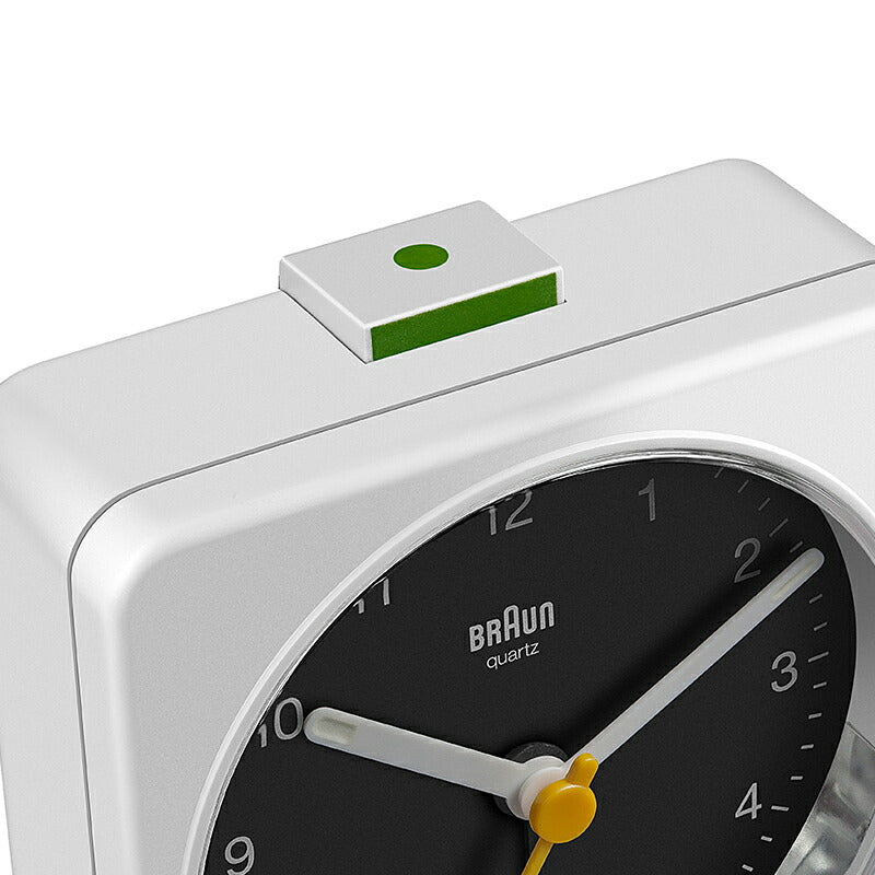 BRAUN ブラウン アラームクロック BC03WB アナログ 目覚まし時計 置時計 Alarm Table Clock 78mm ホワイト ブラック