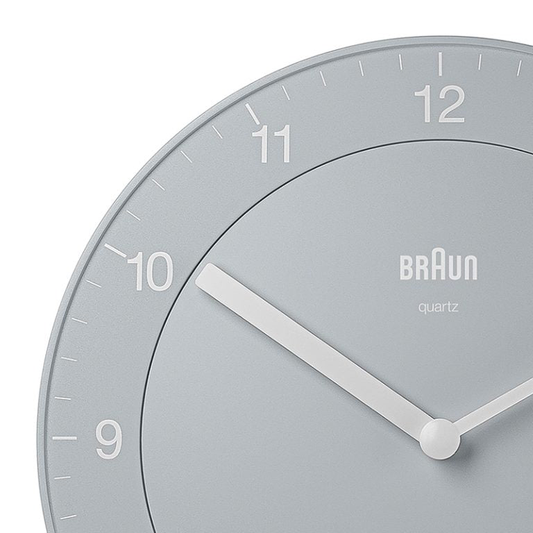 BRAUN ブラウン ウォールクロック BC06G アナログ 掛け時計 Classic Wall Clock 200mm グレー