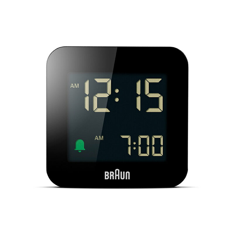 BRAUN ブラウン アラームクロック BC08B デジタル 目覚まし時計 置時計 トラベルクロック Digital Clock 57.5mm ブラック