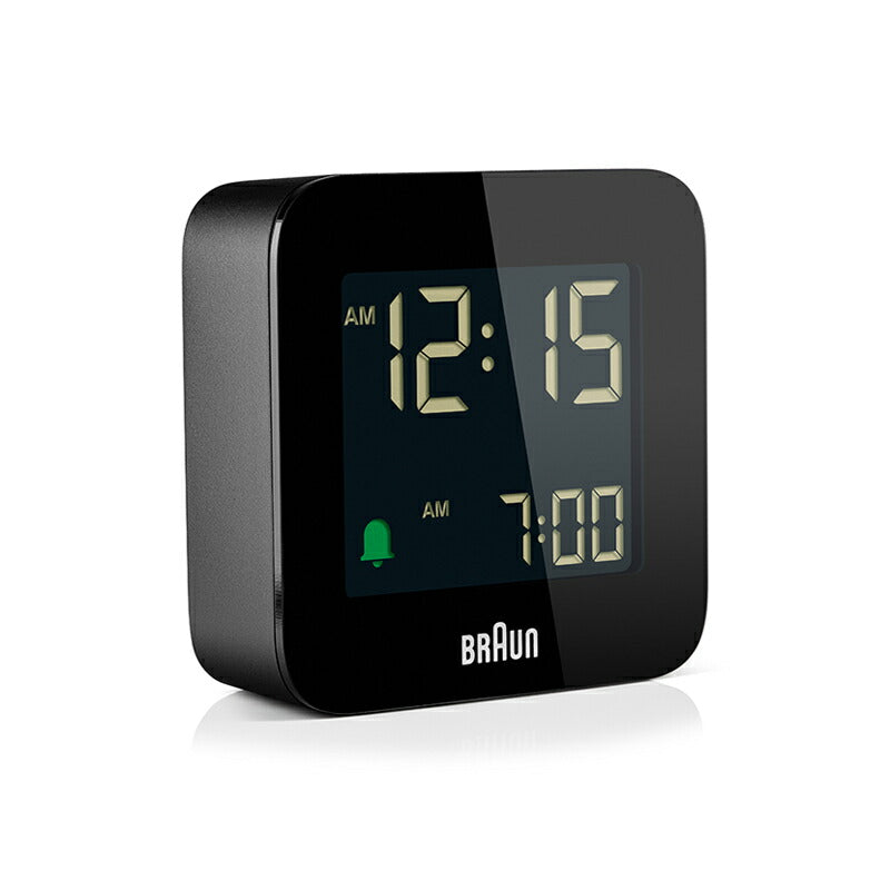 BRAUN ブラウン アラームクロック BC08B デジタル 目覚まし時計 置時計 トラベルクロック Digital Clock 57.5mm ブラック