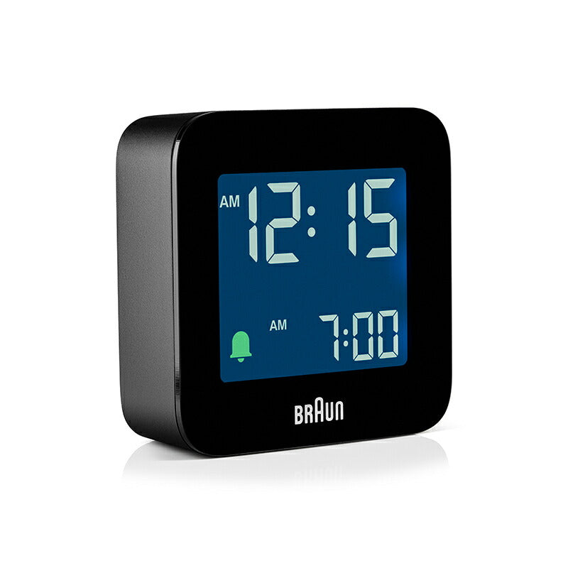 BRAUN ブラウン アラームクロック BC08B デジタル 目覚まし時計 置時計 トラベルクロック Digital Clock 57.5mm ブラック