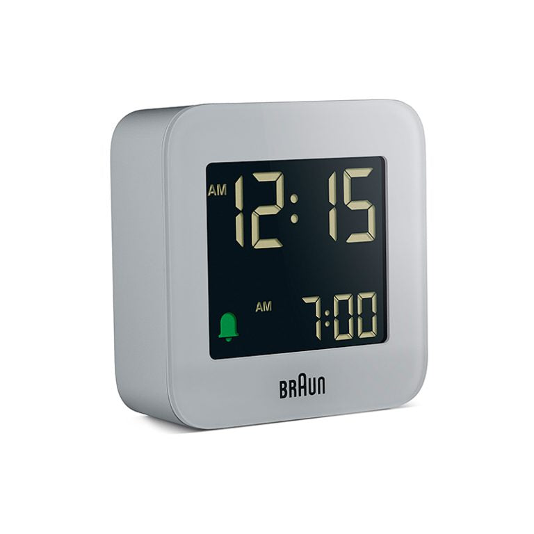 BRAUN ブラウン アラームクロック BC08G デジタル 目覚まし時計 置時計 Digital Clock 57mm グレー