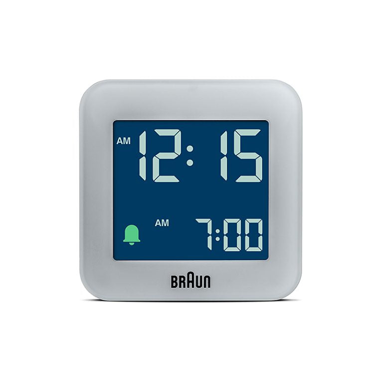 BRAUN ブラウン アラームクロック BC08G デジタル 目覚まし時計 置時計 Digital Clock 57mm グレー