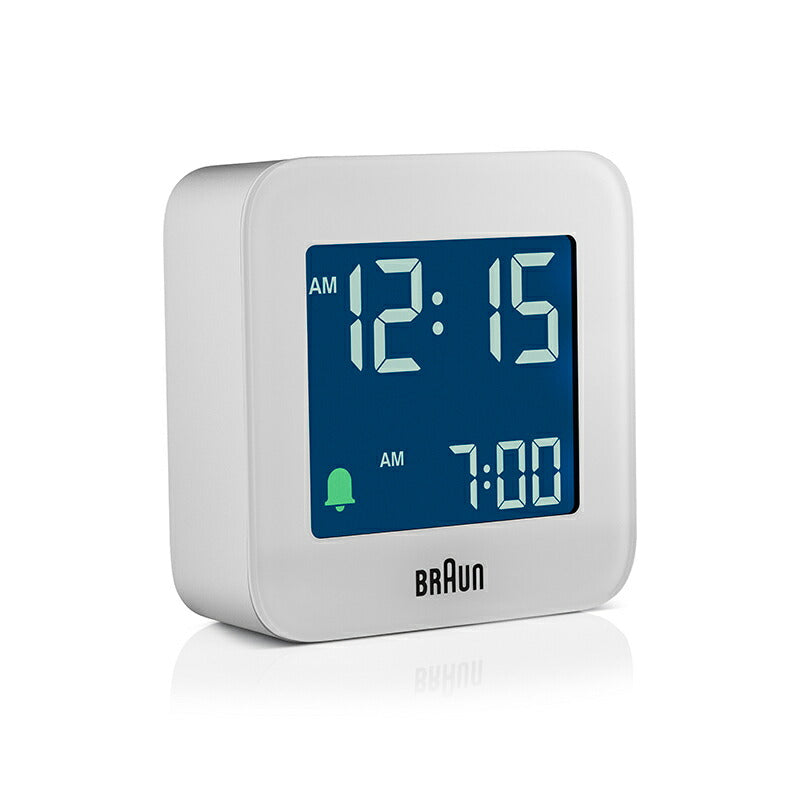 BRAUN ブラウン アラームクロック BC08W デジタル 目覚まし時計 置時計 トラベルクロック Digital Clock 57.5mm ホワイト