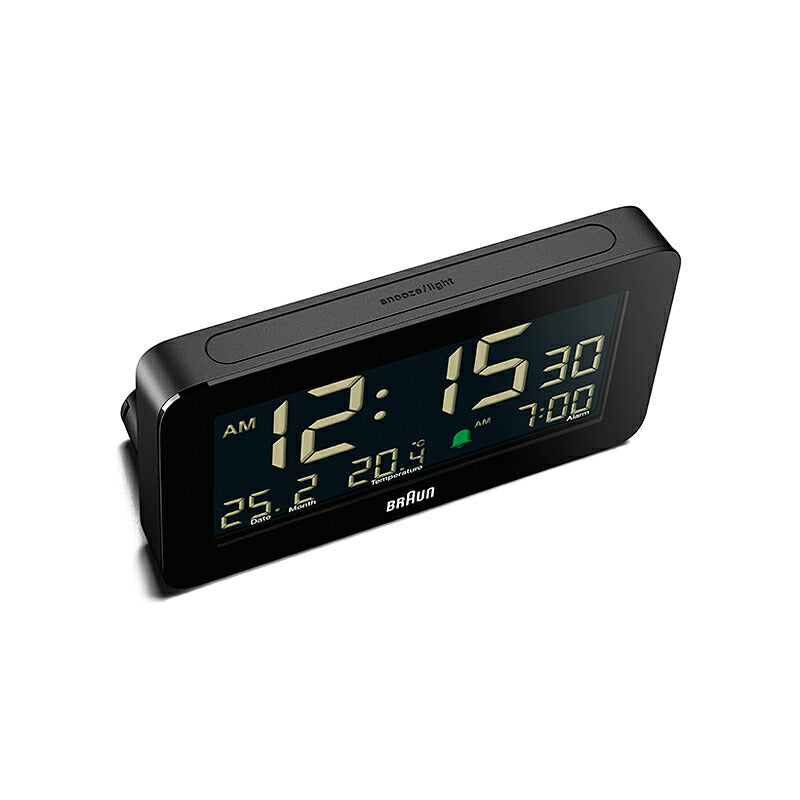 BRAUN ブラウン アラームクロック BC10B 多機能 デジタル 目覚まし時計 置時計 Digital Alarm Clock 135mm ブラック