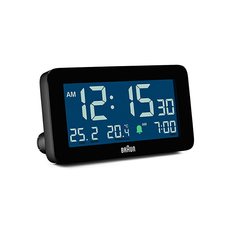 BRAUN ブラウン アラームクロック BC10B 多機能 デジタル 目覚まし時計 置時計 Digital Alarm Clock 135mm ブラック