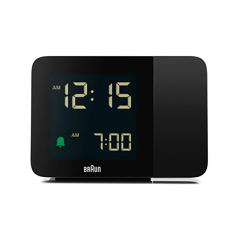 BRAUN ブラウン デジタル プロジェクション アラームクロック BC15B 目覚まし時計 置時計 時間投影 Digital Projection Alarm Clock 130mm ブラック