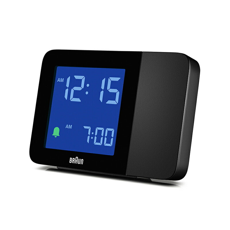 BRAUN ブラウン デジタル プロジェクション アラームクロック BC15B 目覚まし時計 置時計 時間投影 Digital Projection Alarm Clock 130mm ブラック