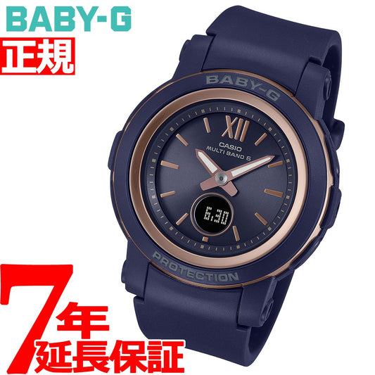 BABY-G カシオ ベビーG レディース 電波 ソーラー 腕時計 タフソーラー BGA-2900-2AJF ネイビー