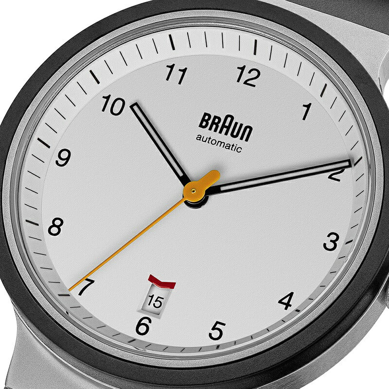 BRAUN ブラウン 自動巻 機械式 オートマチック アナログ 腕時計 BN0278WHBKG ホワイト